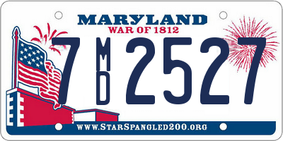 MD license plate 7MD2527