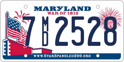 MD license plate 7MD2528