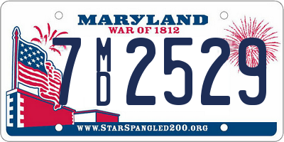 MD license plate 7MD2529
