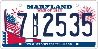 MD license plate 7MD2535