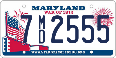 MD license plate 7MD2555