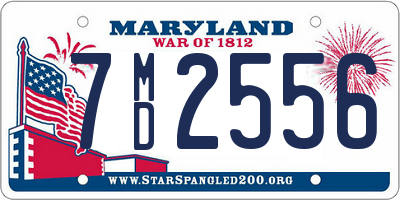 MD license plate 7MD2556