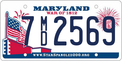 MD license plate 7MD2569