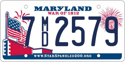 MD license plate 7MD2579