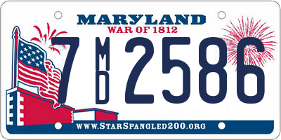 MD license plate 7MD2586