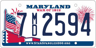 MD license plate 7MD2594