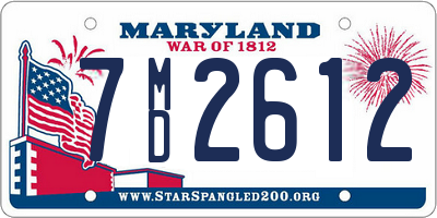 MD license plate 7MD2612