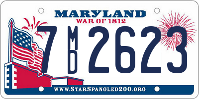 MD license plate 7MD2623