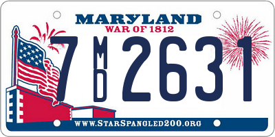 MD license plate 7MD2631