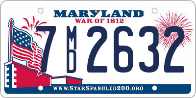 MD license plate 7MD2632