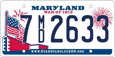 MD license plate 7MD2633