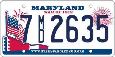 MD license plate 7MD2635