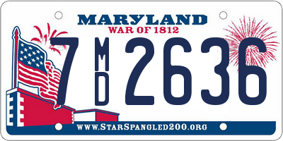 MD license plate 7MD2636