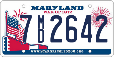 MD license plate 7MD2642