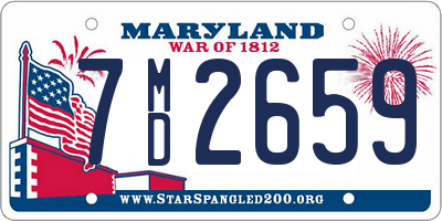 MD license plate 7MD2659