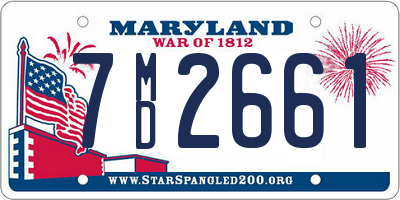 MD license plate 7MD2661