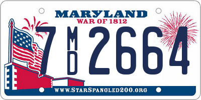 MD license plate 7MD2664
