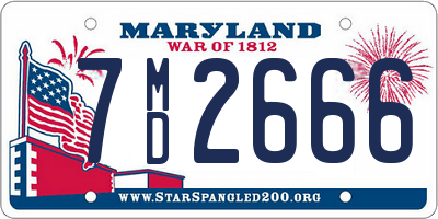 MD license plate 7MD2666