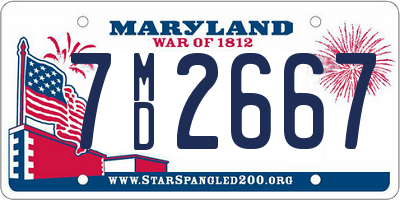 MD license plate 7MD2667