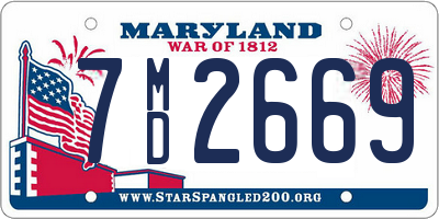 MD license plate 7MD2669