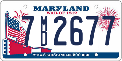 MD license plate 7MD2677