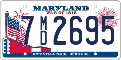 MD license plate 7MD2695