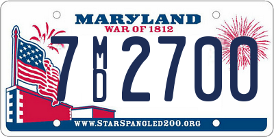 MD license plate 7MD2700