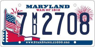 MD license plate 7MD2708