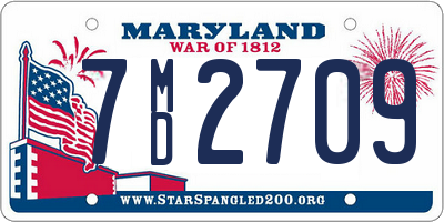 MD license plate 7MD2709