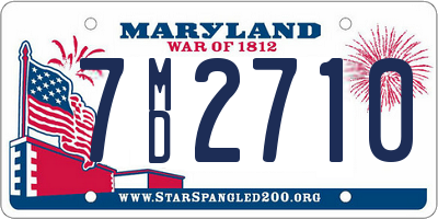 MD license plate 7MD2710