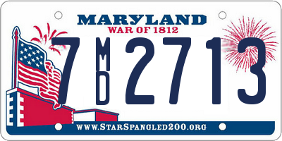 MD license plate 7MD2713