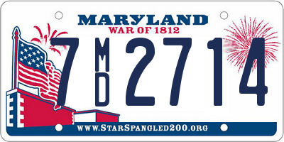 MD license plate 7MD2714