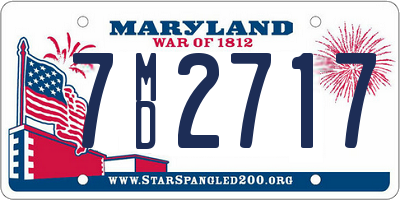 MD license plate 7MD2717