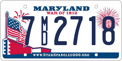 MD license plate 7MD2718