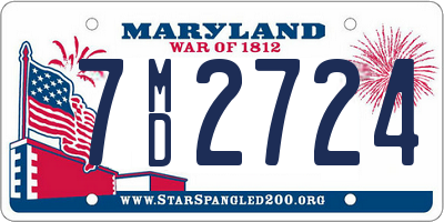 MD license plate 7MD2724