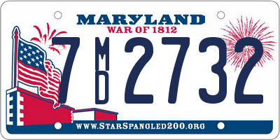MD license plate 7MD2732