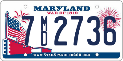 MD license plate 7MD2736