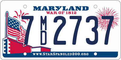 MD license plate 7MD2737