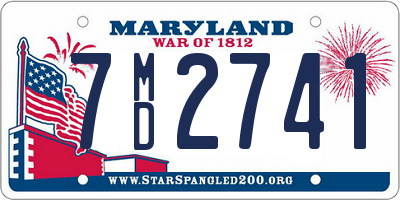 MD license plate 7MD2741