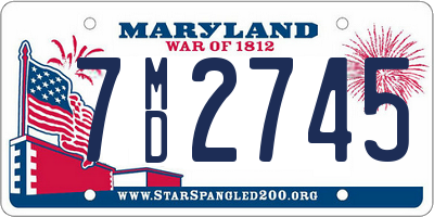 MD license plate 7MD2745