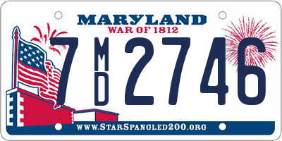 MD license plate 7MD2746