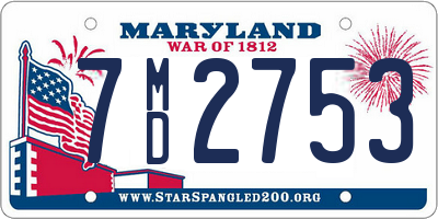 MD license plate 7MD2753