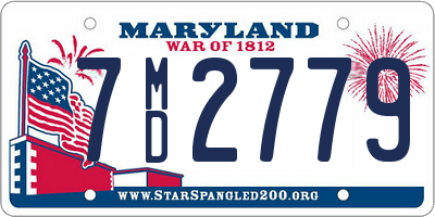 MD license plate 7MD2779