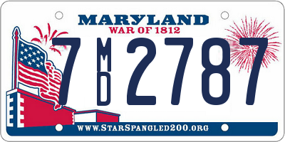 MD license plate 7MD2787