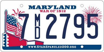 MD license plate 7MD2795