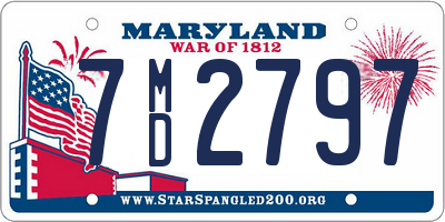 MD license plate 7MD2797