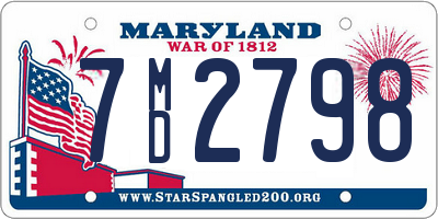 MD license plate 7MD2798