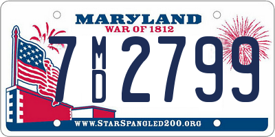 MD license plate 7MD2799