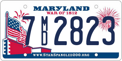 MD license plate 7MD2823