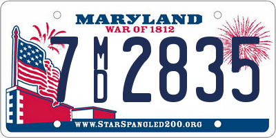 MD license plate 7MD2835